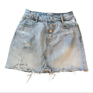 BDG Urban Outfitters button-fly denim mini skirt Coastal Cowgirl